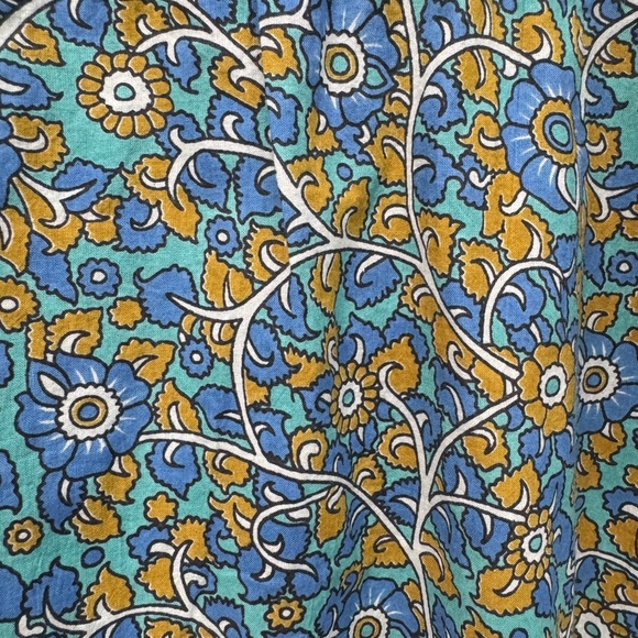 Sundance Blue/Yellow Pajama Leia Pants Floral Stretch Waist Size Medium - Picture 4 of 6